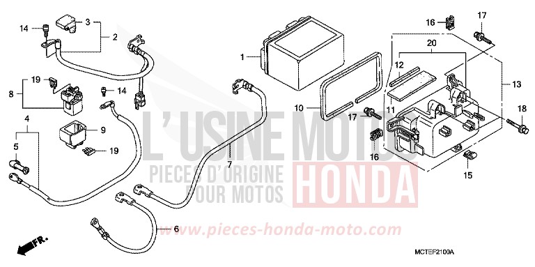 BATTERY for Silver Wing PURE BLACK (NH237) from 2007